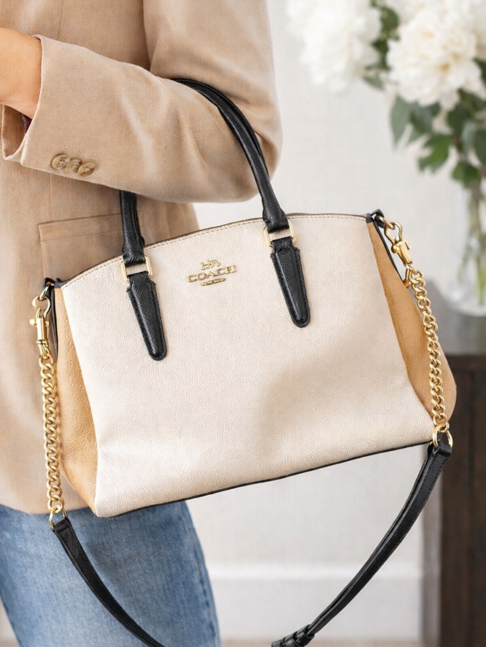 Coach Colorblock Leather Mini Christie Carryall Satchel Crossbody